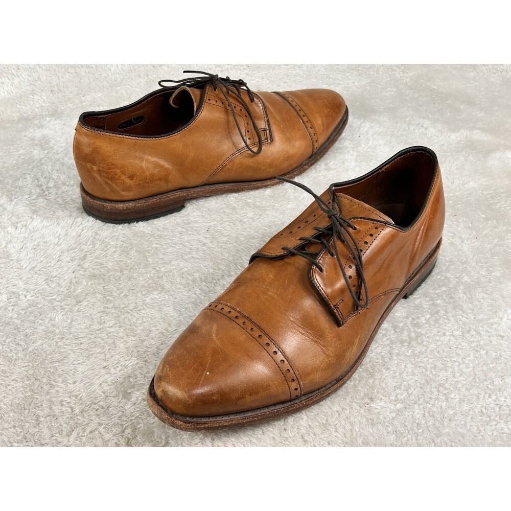Allen Edmonds Clifton Mens Size 10 D Walnut Brown Cap-Toe Brogue Oxford Shoe